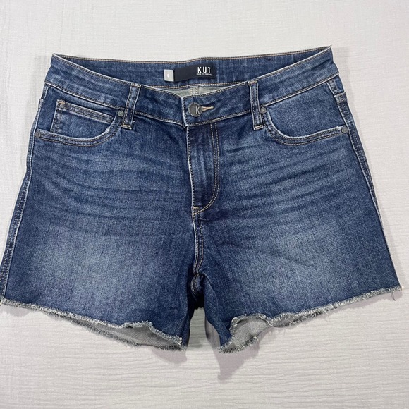 KUT from the Kloth Gidget Fray Shorts  Festival Stretch Casual‎ Size 6 30x4 Boho - Picture 2 of 10